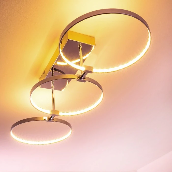 Hofstein Sepino Deckenleuchte LED Chrom, 1-flammig 4 Hofstein Sepino Deckenleuchte LED Chrom, 1-flammig – Bild 4