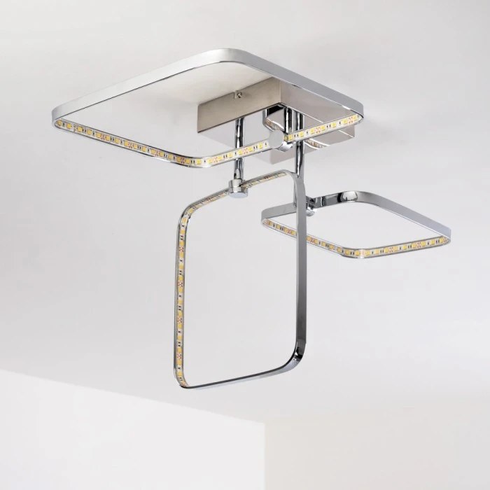 Hofstein Sepino Deckenleuchte LED Chrom, 1-flammig 4 Hofstein Sepino Deckenleuchte LED Chrom, 1-flammig – Bild 4