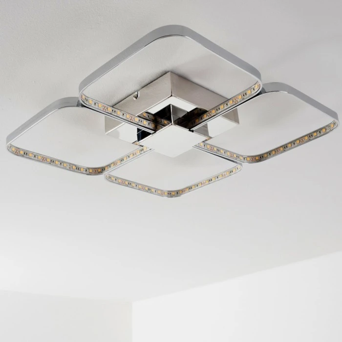 Hofstein Sepino Deckenleuchte LED Chrom, 1-flammig 5 Hofstein Sepino Deckenleuchte LED Chrom, 1-flammig – Bild 5