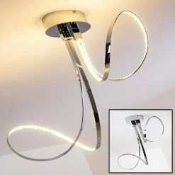 Hofstein Sepino Deckenleuchte LED Chrom, 1-flammig