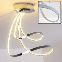 Hofstein Sepino Deckenleuchte LED Chrom, 1-flammig