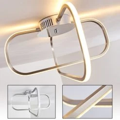 Hofstein Serre Deckenleuchte LED Chrom, 1-flammig