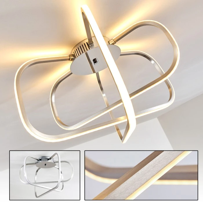 Hofstein Serre Deckenleuchte LED Chrom, 1-flammig 1 Hofstein Serre Deckenleuchte LED Chrom, 1-flammig