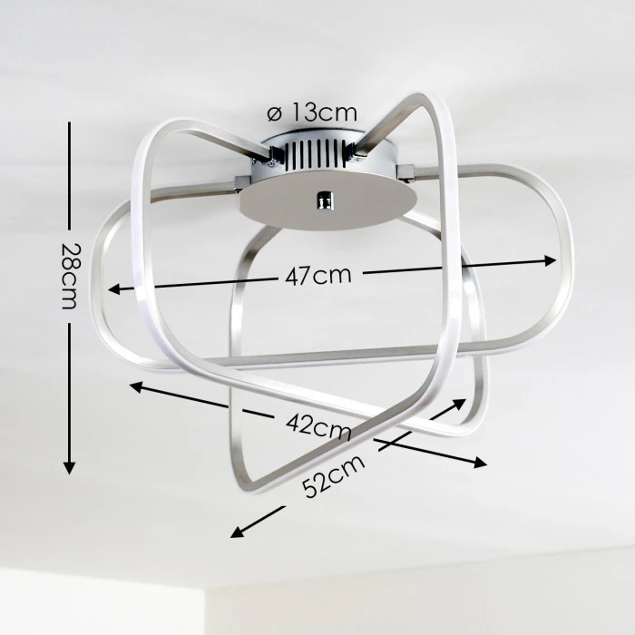 Hofstein Serre Deckenleuchte LED Chrom, 1-flammig 2 Hofstein Serre Deckenleuchte LED Chrom, 1-flammig – Bild 2