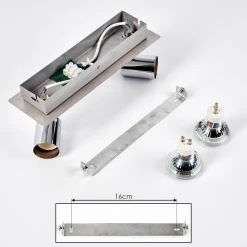 Hofstein Sibarco Wandleuchte LED Chrom, 2-flammig -LED Leuchten Verkäufe 2022 sibarco wandleuchte h3548196 3