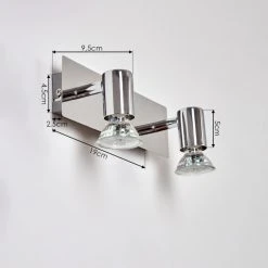 Hofstein Sibarco Wandleuchte LED Chrom, 2-flammig -LED Leuchten Verkäufe 2022 sibarco wandleuchte h3548196 9