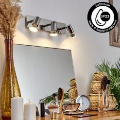 Hofstein Sibarco Wandleuchte LED Chrom, 3-flammig