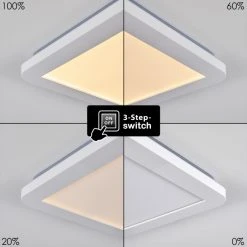 Hofstein Siguna Deckenpanel LED Weiß, 1-flammig -LED Leuchten Verkäufe 2022 siguna deckenpanel h3274200 2