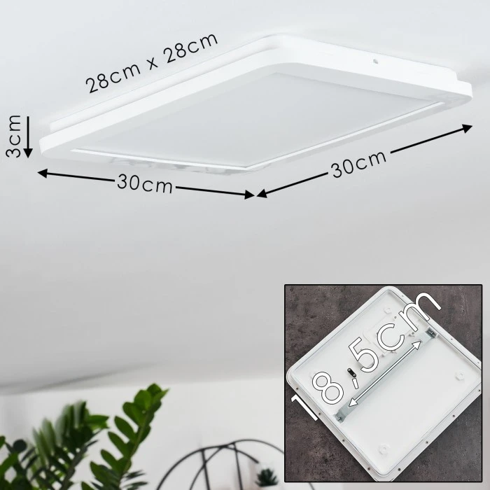 Hofstein Siguna LED Panel Weiß, 1-flammig 2 Hofstein Siguna LED Panel Weiß, 1-flammig – Bild 2