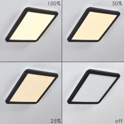 Hofstein Siguna LED Panel Schwarz, Weiß, 1-flammig -LED Leuchten Verkäufe 2022 siguna led panel h3374788 5