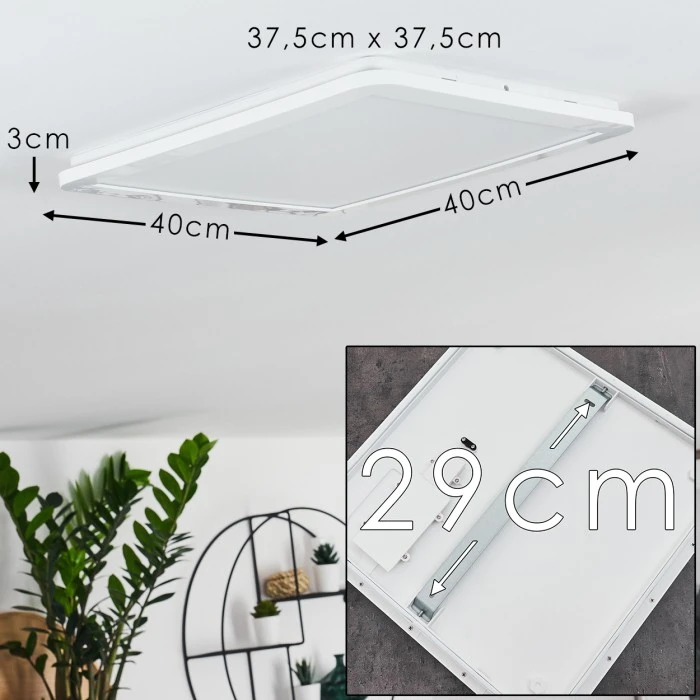 Hofstein Siguna LED Panel Weiß, 1-flammig 2 Hofstein Siguna LED Panel Weiß, 1-flammig – Bild 2