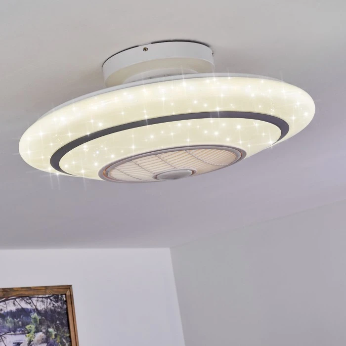 Hofstein Sitges Deckenventilator LED Weiß, 1-flammig, Fernbedienung 13 Hofstein Sitges Deckenventilator LED Weiß, 1-flammig, Fernbedienung – Bild 13