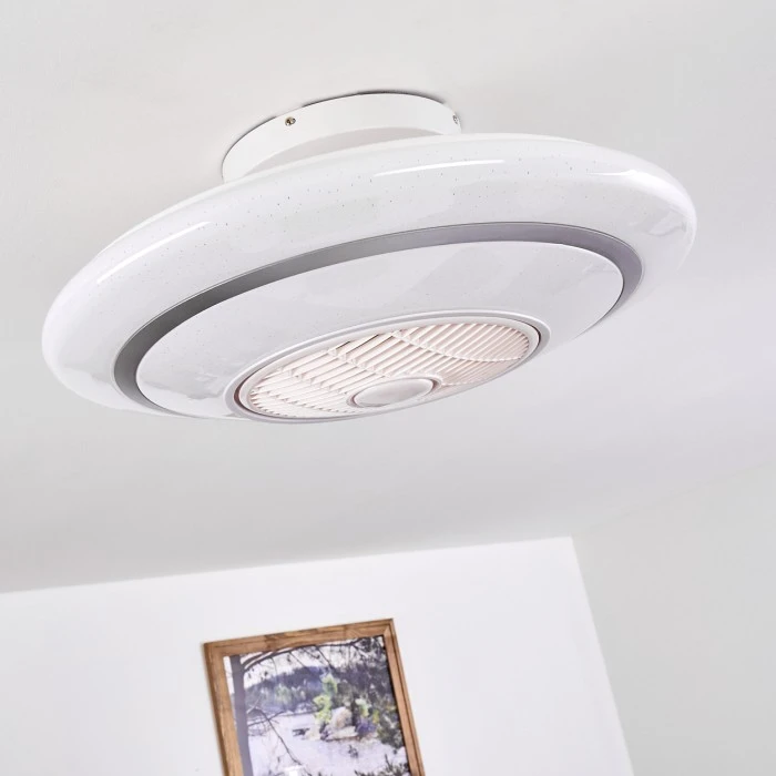 Hofstein Sitges Deckenventilator LED Weiß, 1-flammig, Fernbedienung 14 Hofstein Sitges Deckenventilator LED Weiß, 1-flammig, Fernbedienung – Bild 14