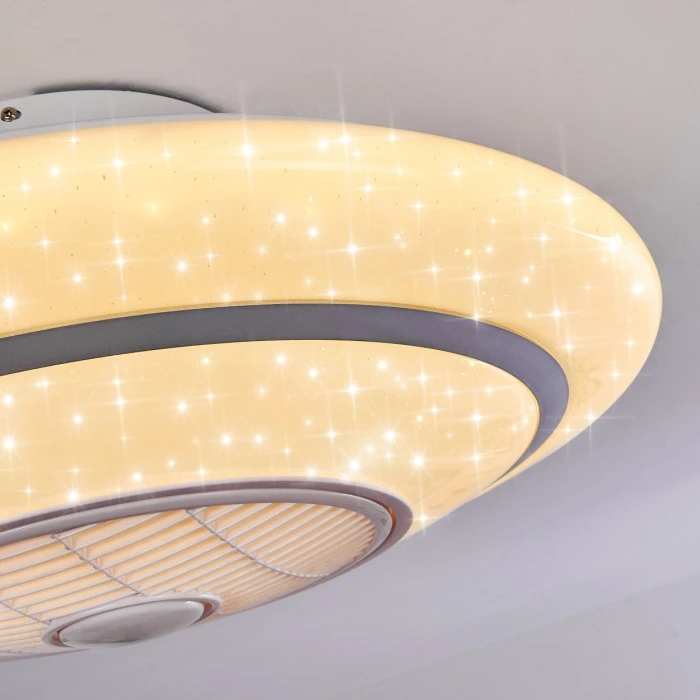 Hofstein Sitges Deckenventilator LED Weiß, 1-flammig, Fernbedienung 18 Hofstein Sitges Deckenventilator LED Weiß, 1-flammig, Fernbedienung – Bild 18