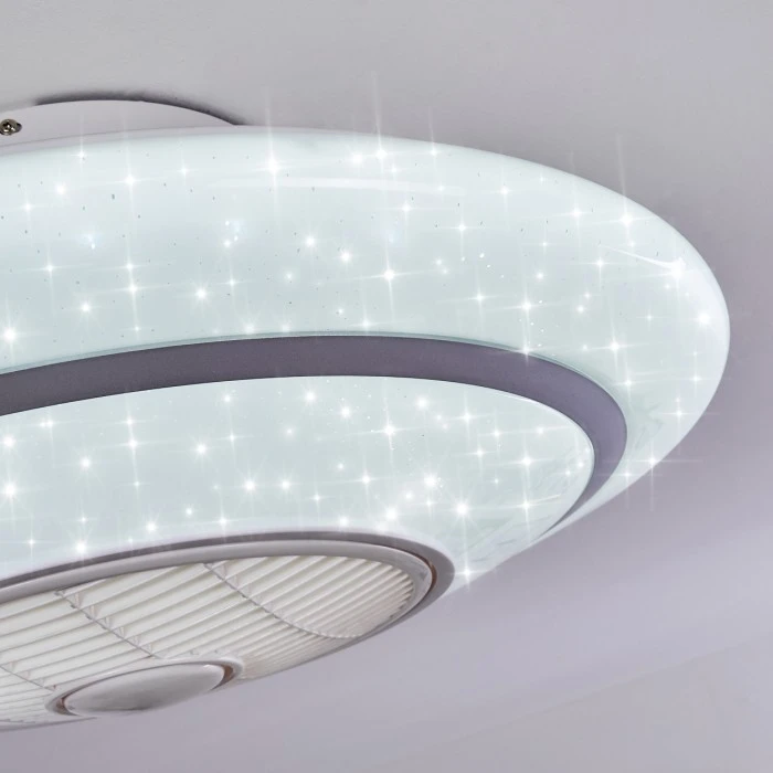 Hofstein Sitges Deckenventilator LED Weiß, 1-flammig, Fernbedienung 20 Hofstein Sitges Deckenventilator LED Weiß, 1-flammig, Fernbedienung – Bild 20