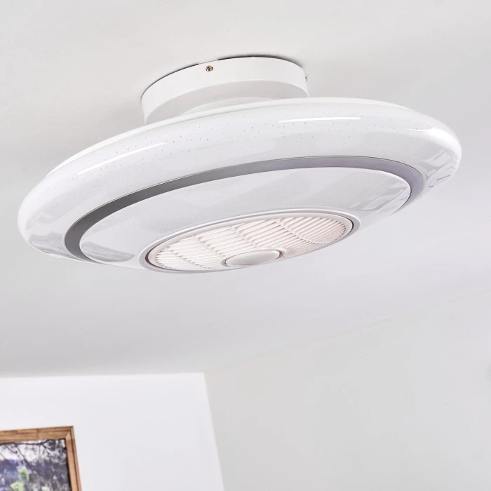 Hofstein Sitges Deckenventilator LED Weiß, 1-flammig, Fernbedienung 6 Hofstein Sitges Deckenventilator LED Weiß, 1-flammig, Fernbedienung – Bild 6