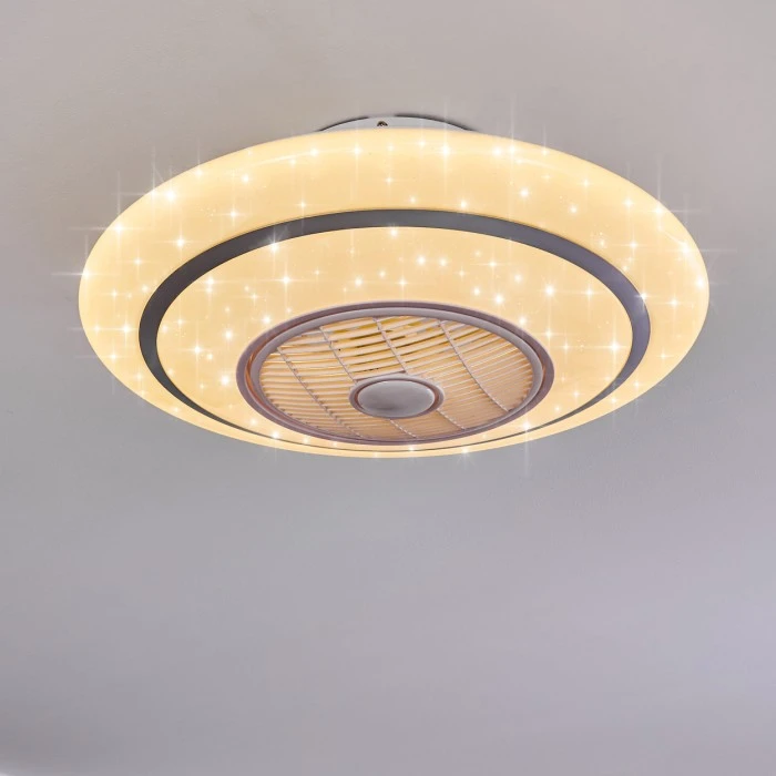 Hofstein Sitges Deckenventilator LED Weiß, 1-flammig, Fernbedienung 7 Hofstein Sitges Deckenventilator LED Weiß, 1-flammig, Fernbedienung – Bild 7