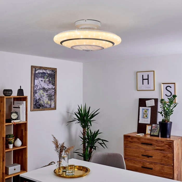 Hofstein Sitges Deckenventilator LED Weiß, 1-flammig, Fernbedienung 10 Hofstein Sitges Deckenventilator LED Weiß, 1-flammig, Fernbedienung – Bild 10