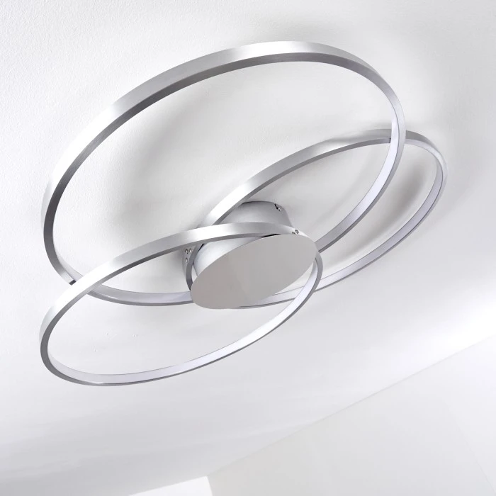 Hofstein Skanes Deckenleuchte LED Nickel-Matt, 1-flammig 15 Hofstein Skanes Deckenleuchte LED Nickel-Matt, 1-flammig – Bild 15