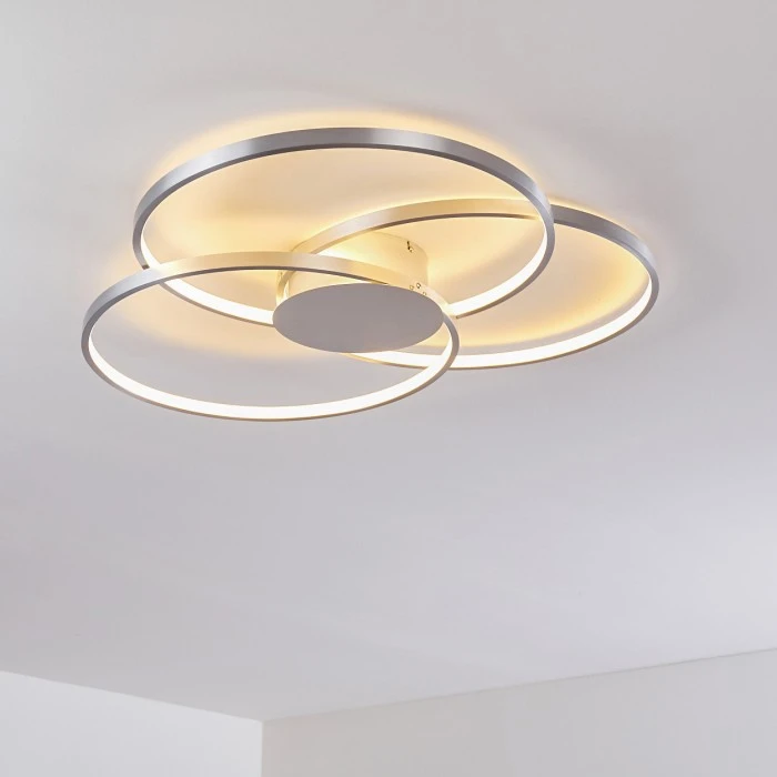 Hofstein Skanes Deckenleuchte LED Nickel-Matt, 1-flammig 20 Hofstein Skanes Deckenleuchte LED Nickel-Matt, 1-flammig – Bild 20