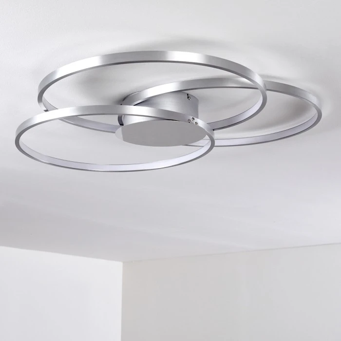 Hofstein Skanes Deckenleuchte LED Nickel-Matt, 1-flammig 25 Hofstein Skanes Deckenleuchte LED Nickel-Matt, 1-flammig – Bild 25