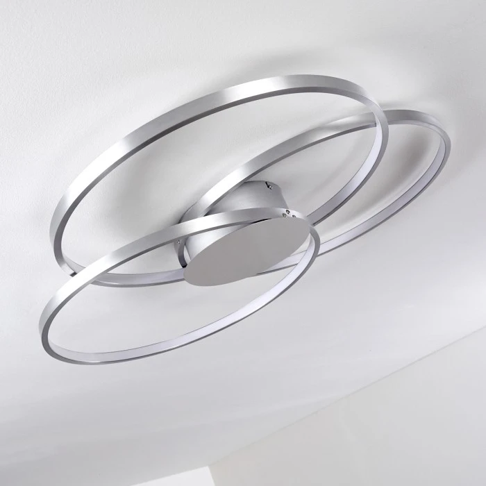 Hofstein Skanes Deckenleuchte LED Nickel-Matt, 1-flammig 27 Hofstein Skanes Deckenleuchte LED Nickel-Matt, 1-flammig – Bild 27