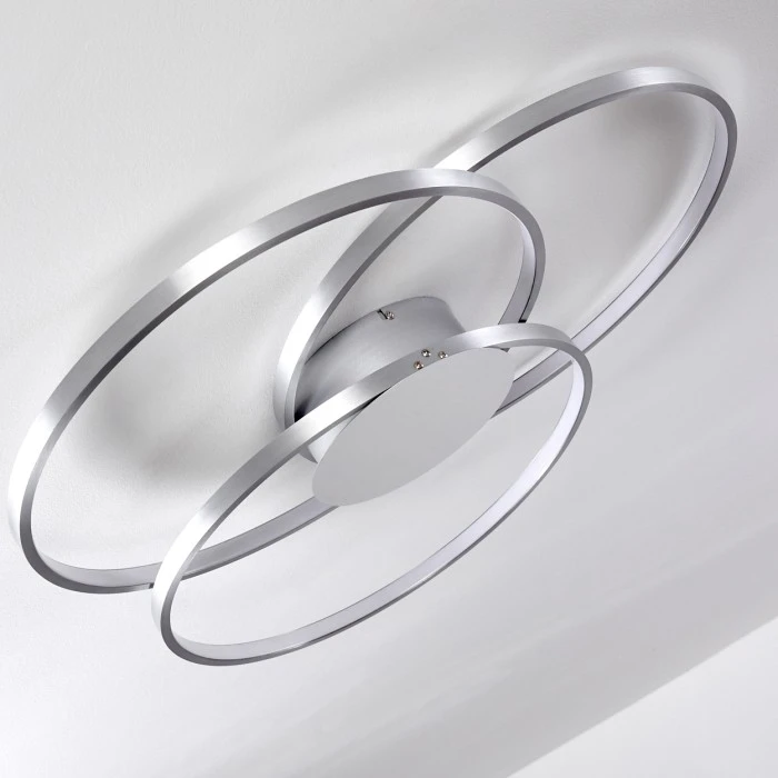 Hofstein Skanes Deckenleuchte LED Nickel-Matt, 1-flammig 7 Hofstein Skanes Deckenleuchte LED Nickel-Matt, 1-flammig – Bild 7