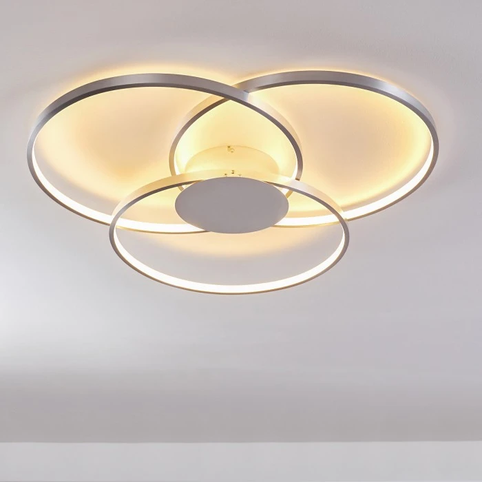 Hofstein Skanes Deckenleuchte LED Nickel-Matt, 1-flammig 8 Hofstein Skanes Deckenleuchte LED Nickel-Matt, 1-flammig – Bild 8