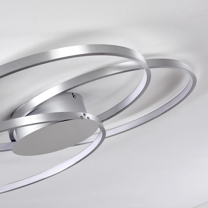 Hofstein Skanes Deckenleuchte LED Nickel-Matt, 1-flammig 10 Hofstein Skanes Deckenleuchte LED Nickel-Matt, 1-flammig – Bild 10