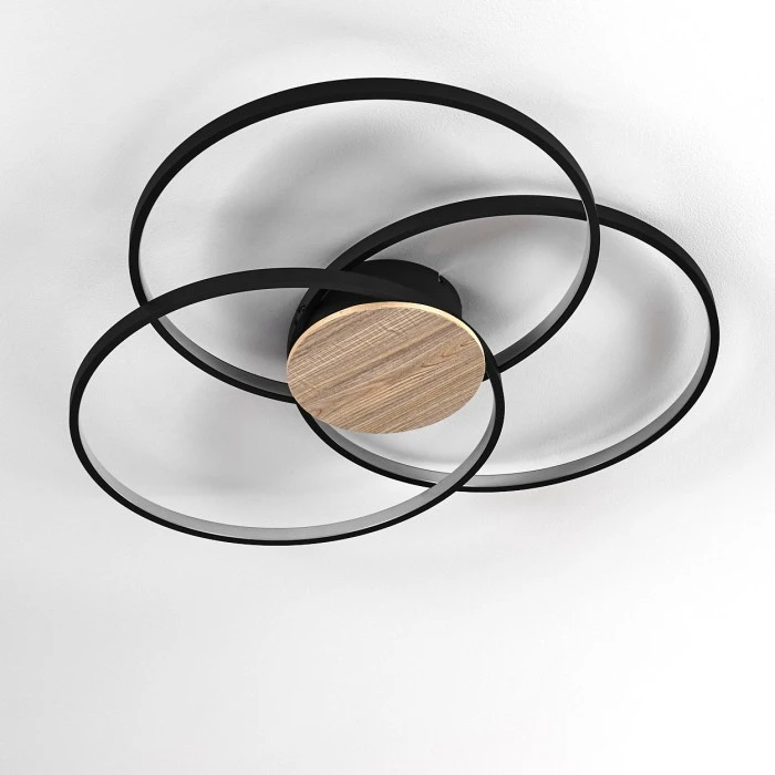 Hofstein Skanes Deckenleuchte LED Schwarz, 1-flammig 13 Hofstein Skanes Deckenleuchte LED Schwarz, 1-flammig – Bild 13