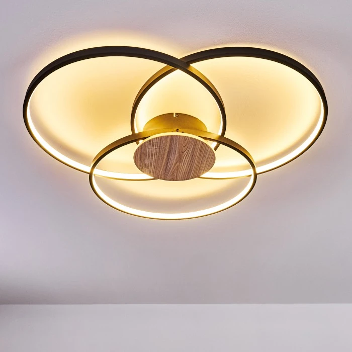 Hofstein Skanes Deckenleuchte LED Schwarz, 1-flammig 16 Hofstein Skanes Deckenleuchte LED Schwarz, 1-flammig – Bild 16