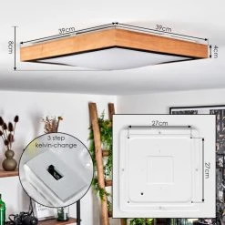 Hofstein Sobredo Deckenleuchte LED Schwarz, Naturfarben, 1-flammig -LED Leuchten Verkäufe 2022 sobredo deckenleuchte h3460283 3