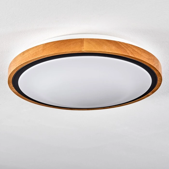 Hofstein Sobredo Deckenleuchte LED Schwarz, Weiß, Naturfarben, 1-flammig 8 Hofstein Sobredo Deckenleuchte LED Schwarz, Weiß, Naturfarben, 1-flammig – Bild 8