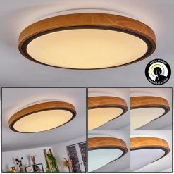 Hofstein Sobredo Deckenleuchte LED Schwarz, Weiß, Naturfarben, 1-flammig