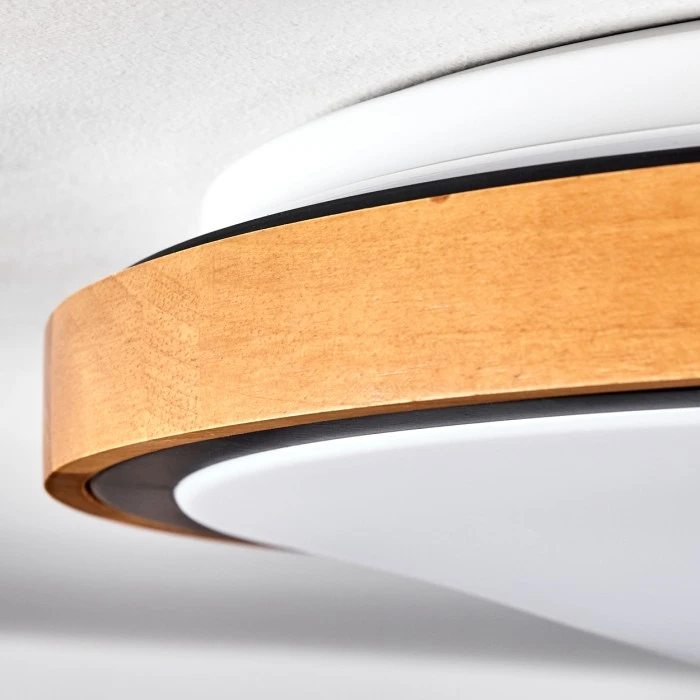 Hofstein Sobredo Deckenleuchte LED Schwarz, Weiß, Naturfarben, 1-flammig 3 Hofstein Sobredo Deckenleuchte LED Schwarz, Weiß, Naturfarben, 1-flammig – Bild 3