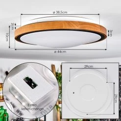 Hofstein Sobredo Deckenleuchte LED Schwarz, Weiß, Naturfarben, 1-flammig 14 Hofstein Sobredo Deckenleuchte LED Schwarz, Weiß, Naturfarben, 1-flammig -LED Leuchten Verkäufe 2022 sobredo deckenleuchte h3581469 3