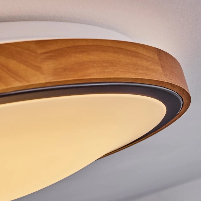 Hofstein Sobredo Deckenleuchte LED Schwarz, Weiß, Naturfarben, 1-flammig 6 Hofstein Sobredo Deckenleuchte LED Schwarz, Weiß, Naturfarben, 1-flammig – Bild 6