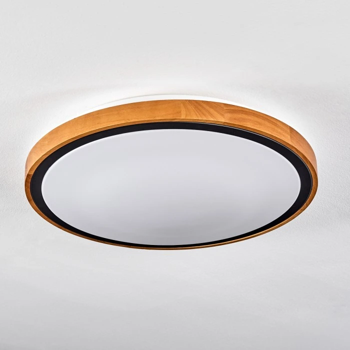 Hofstein Sobredo Deckenleuchte LED Schwarz, Weiß, Naturfarben, 1-flammig 8 Hofstein Sobredo Deckenleuchte LED Schwarz, Weiß, Naturfarben, 1-flammig – Bild 8