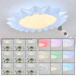 Hofstein Solanet Deckenleuchte LED Weiß, 1-flammig, Fernbedienung, Farbwechsler