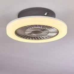 Hofstein Somalia Deckenventilator LED Silber, Transparent, Klar, 1-flammig -LED Leuchten Verkäufe 2022 somalia deckenventilator h3372678 11