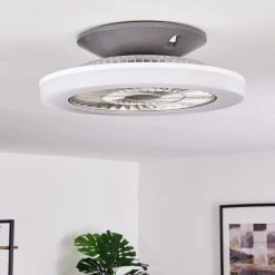 Hofstein Somalia Deckenventilator LED Silber, Transparent, Klar, 1-flammig -LED Leuchten Verkäufe 2022 somalia deckenventilator h3372678 16