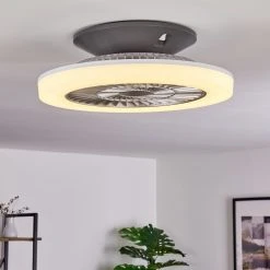 Hofstein Somalia Deckenventilator LED Silber, Transparent, Klar, 1-flammig -LED Leuchten Verkäufe 2022 somalia deckenventilator h3372678 2