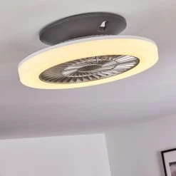 Hofstein Somalia Deckenventilator LED Silber, Transparent, Klar, 1-flammig -LED Leuchten Verkäufe 2022 somalia deckenventilator h3372678 7