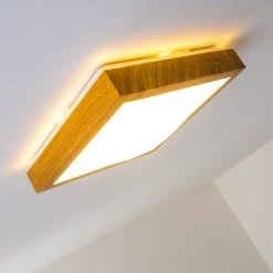 Hofstein Sora Wood Deckenlampe LED Holz hell, 1-flammig -LED Leuchten Verkäufe 2022 sora wood deckenlampe h168463 do8 15