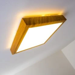 Hofstein Sora Wood Deckenlampe LED Holz hell, 1-flammig -LED Leuchten Verkäufe 2022 sora wood deckenlampe h168463 do8 8
