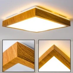 Hofstein Sora Wood Deckenlampe LED Holz hell, 1-flammig