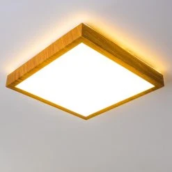 Hofstein Sora Wood Deckenlampe LED Holz hell, 1-flammig -LED Leuchten Verkäufe 2022 sora wood deckenlampe h168470 do8 7