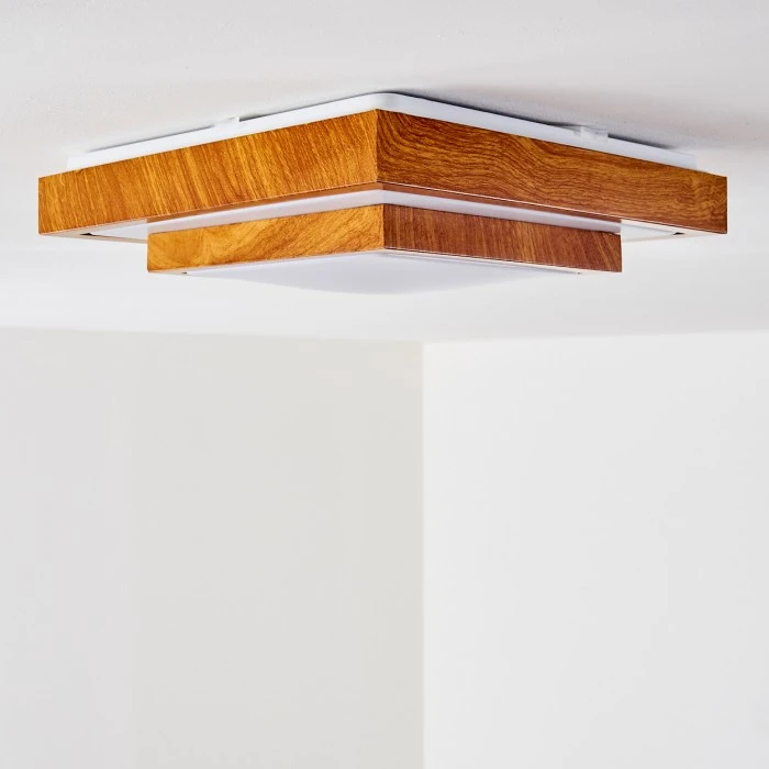 Hofstein Sora Wood Deckenleuchte LED Weiß, Holz hell, 1-flammig 12 Hofstein Sora Wood Deckenleuchte LED Weiß, Holz hell, 1-flammig – Bild 12