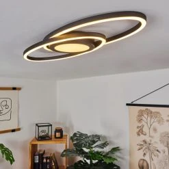 Hofstein Sorte Deckenleuchte LED Schwarz, Weiß, 1-flammig