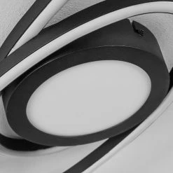 Hofstein Sorte Deckenleuchte LED Schwarz, Weiß, 1-flammig -LED Leuchten Verkäufe 2022 sorte deckenleuchte h3438633 5